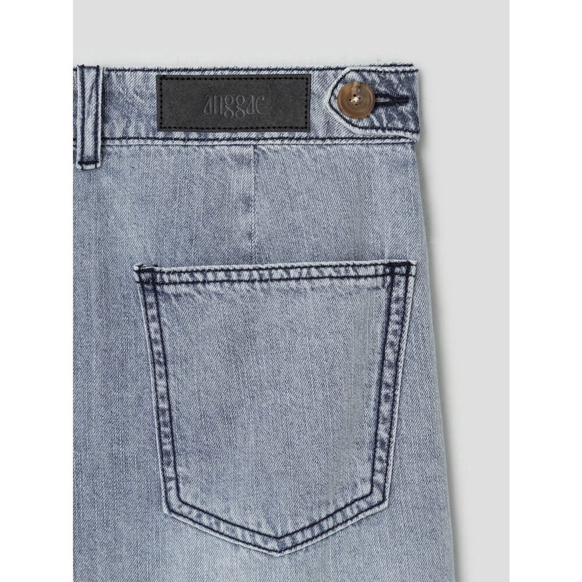 앙개(ANGGAE) Wide Denim Pants  Grey