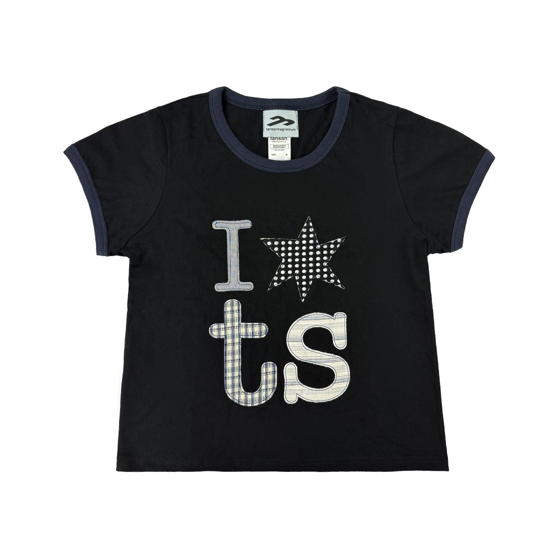 MUSINSA | TANSANMAGNESIUM Ringer T-shirt Black (Women)