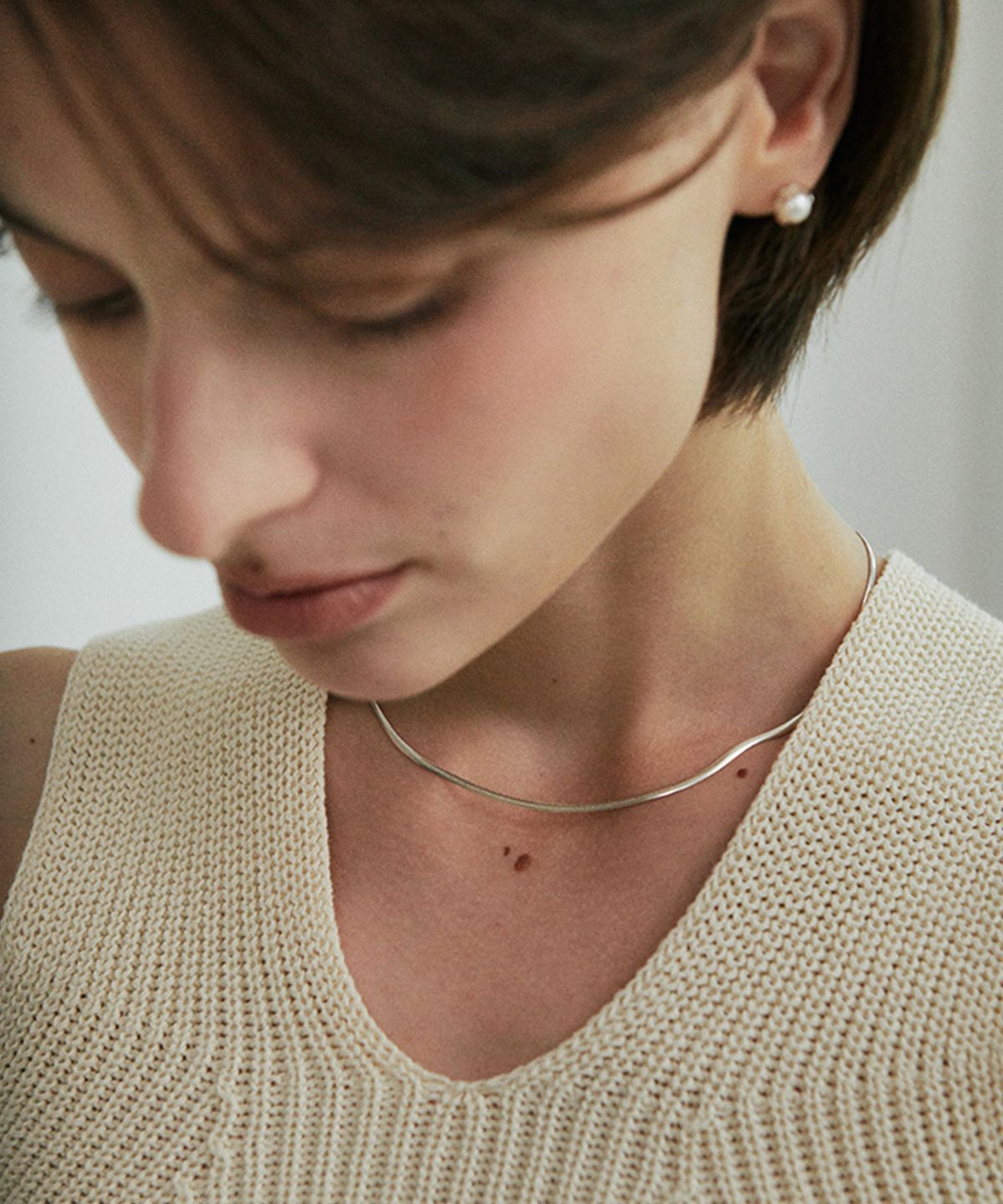 베흐트(VERTE) [925 silver] Un.silver.160 / flat soir necklace
