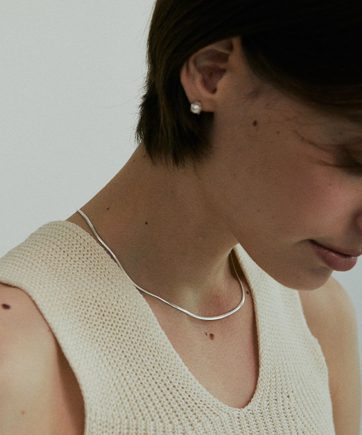 베흐트(VERTE) [925 silver] Un.silver.160 / flat soir necklace