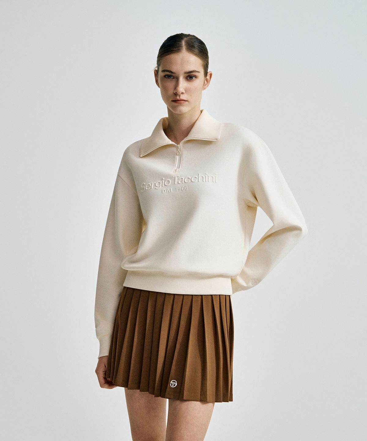 세르지오 타키니(SERGIO TACCHINI) W 쿠쉬라이트 하프집 (Ivory)