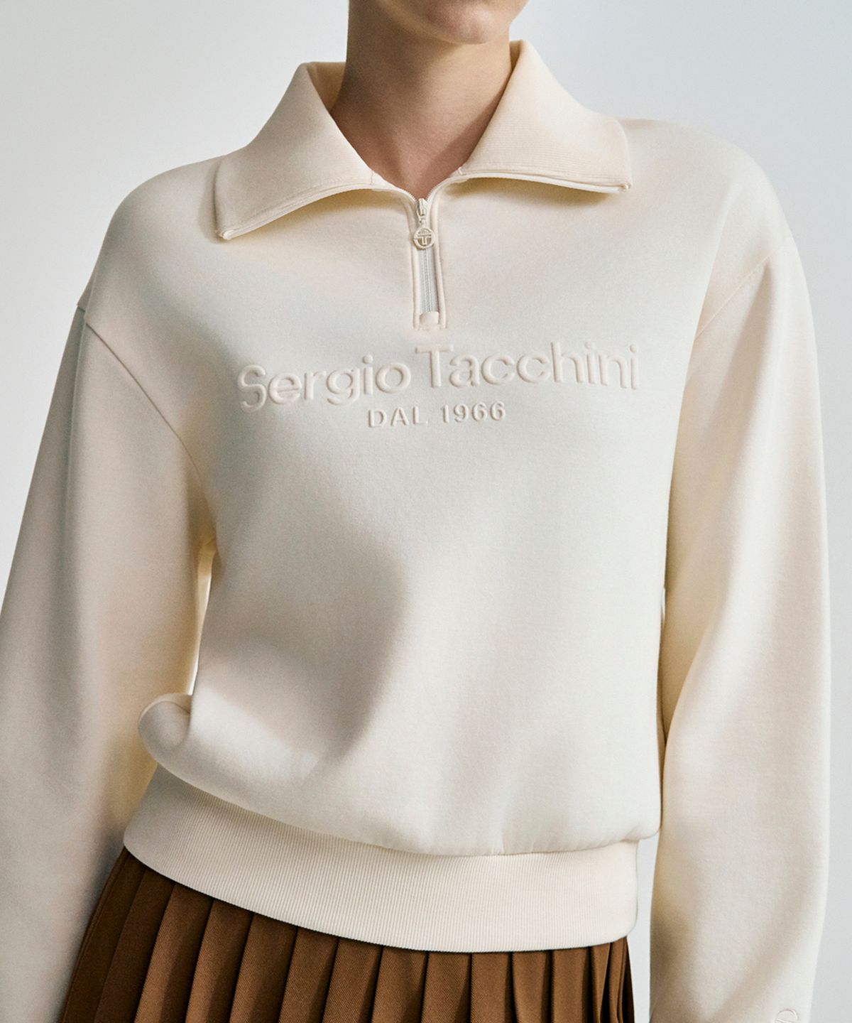 세르지오 타키니(SERGIO TACCHINI) W 쿠쉬라이트 하프집 (Ivory)