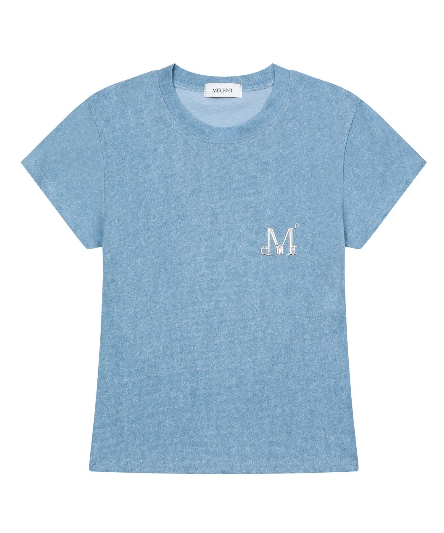 【MUCENT】 SLAP PIGMENT WASHING L LOGO DENIM T / 追跡付 MUSINSA | MUCENT Slap Pigment Washing Metal Logo Set-up