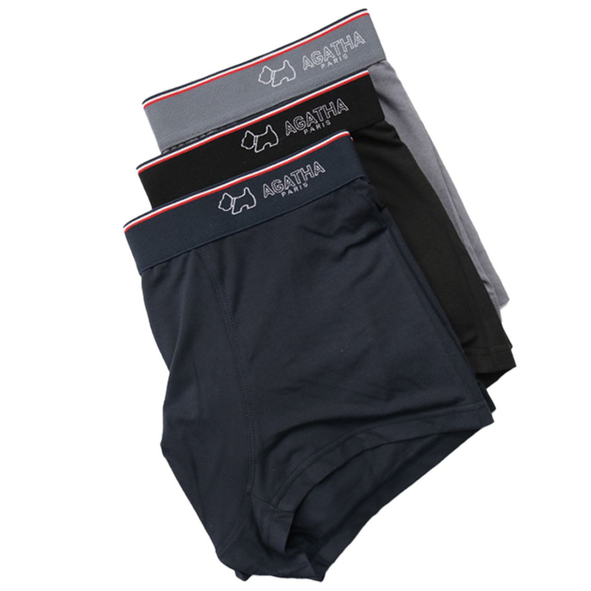 아가타 이너웨어(AGATHA INNERWEAR) [3PACK] 아웃밴드 모달 남성드로즈