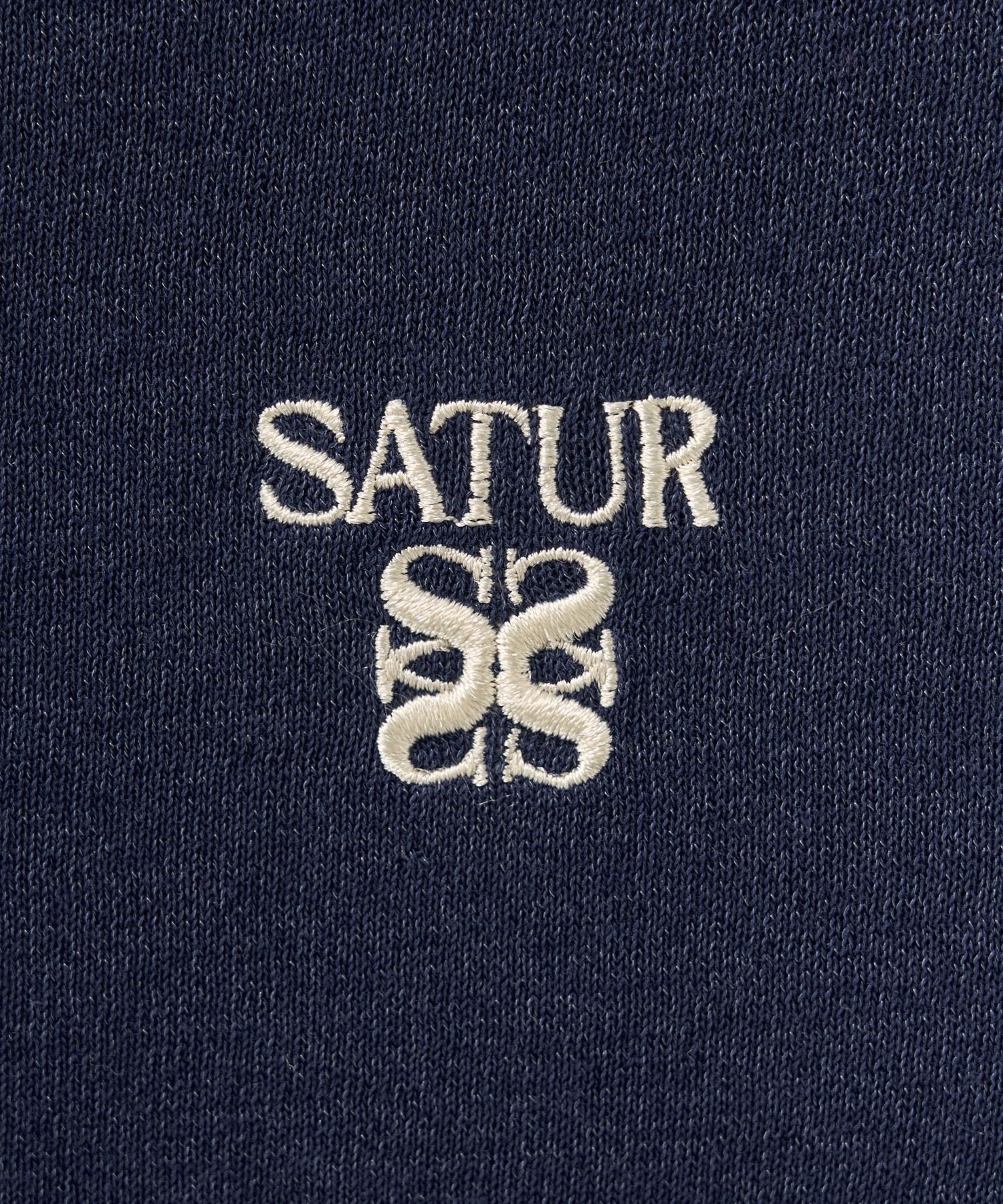MUSINSA | SATUR (W) Lightweight collar half cardigan navy