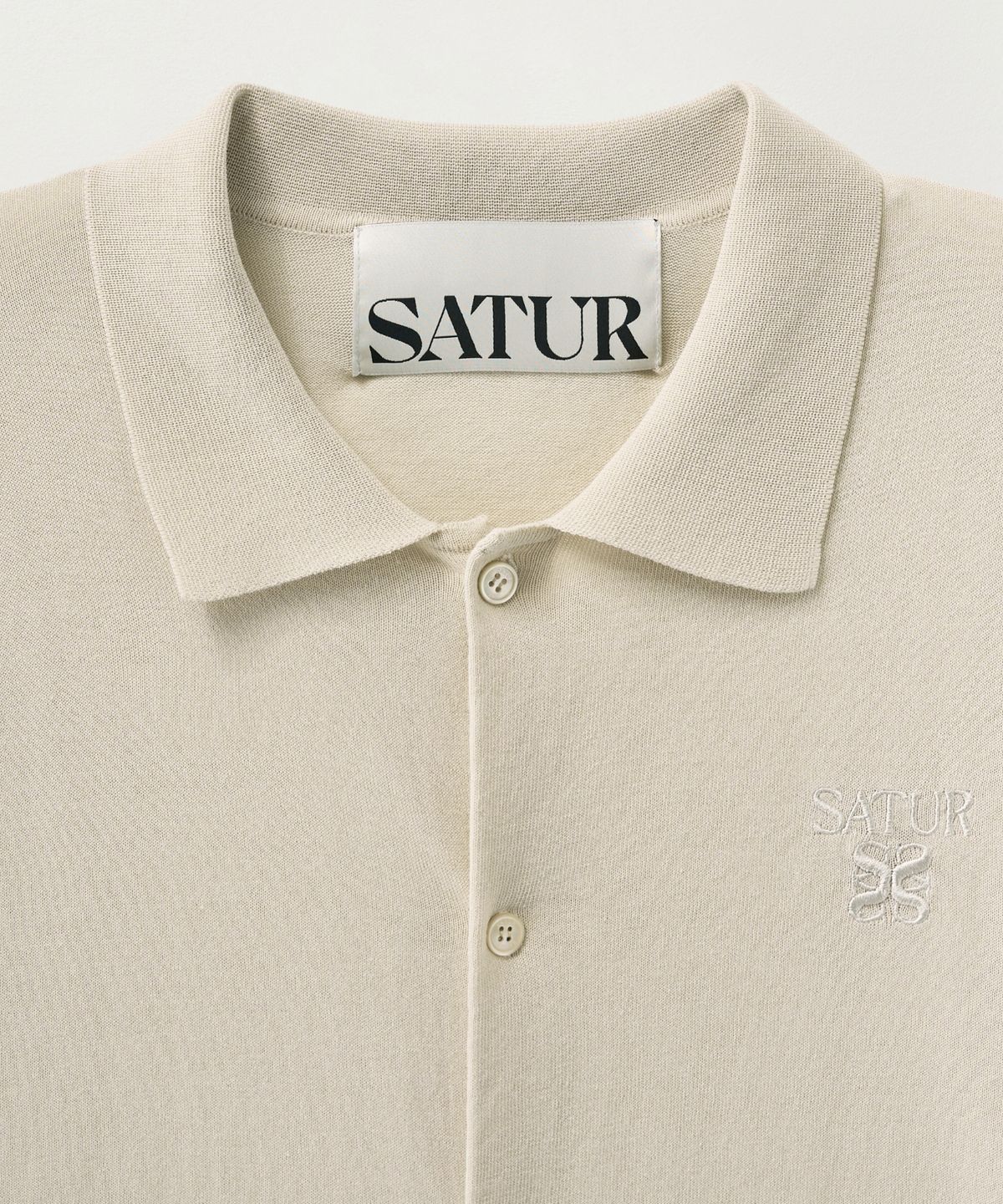 세터(SATUR) 라이트 웨이트 칼라 하프 가디건 오트밀