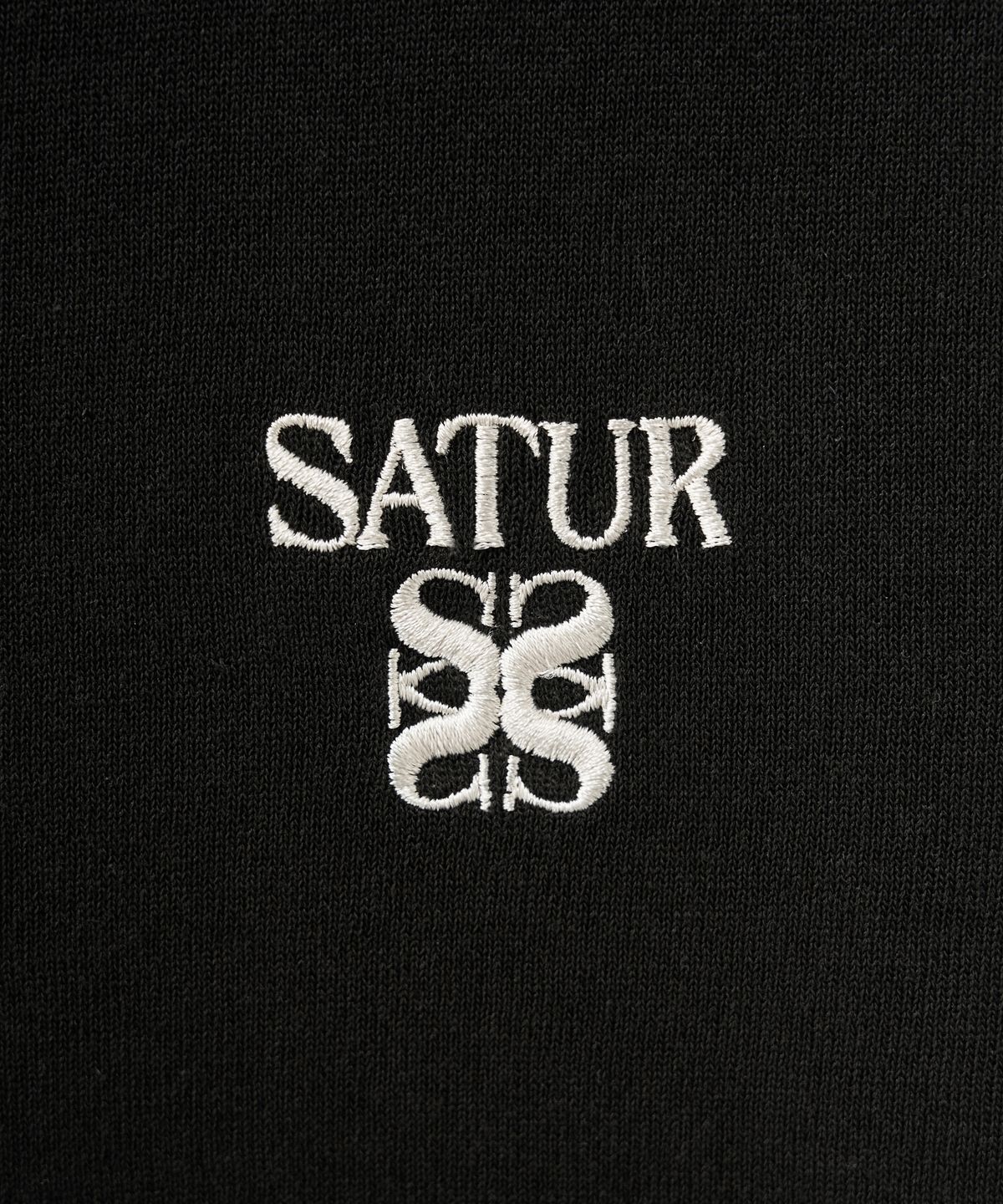 세터(SATUR) 라이트 웨이트 칼라 하프 가디건 블랙