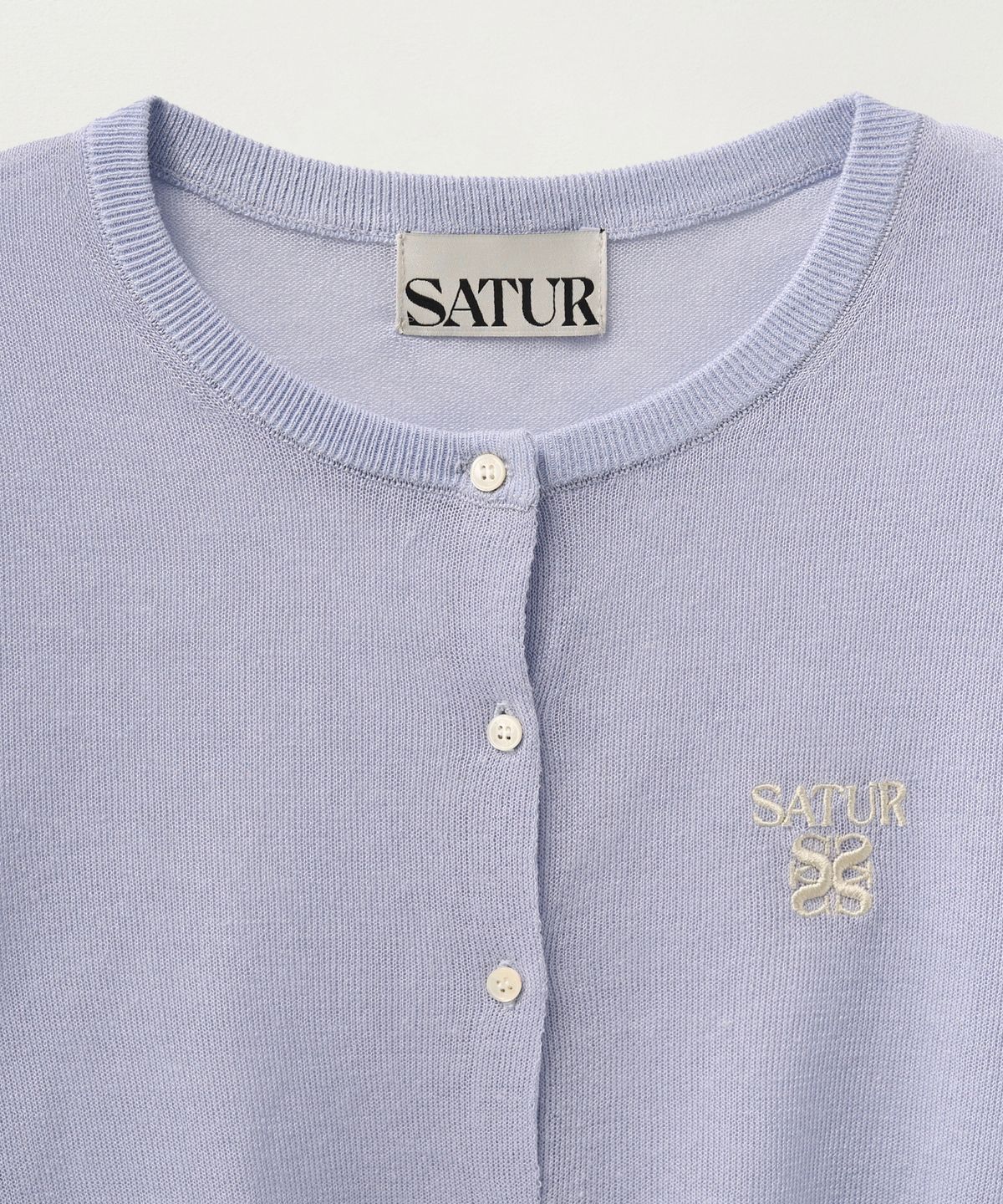 세터(SATUR) (W) 시어 린넨 롱 슬리브 가디건 라벤더