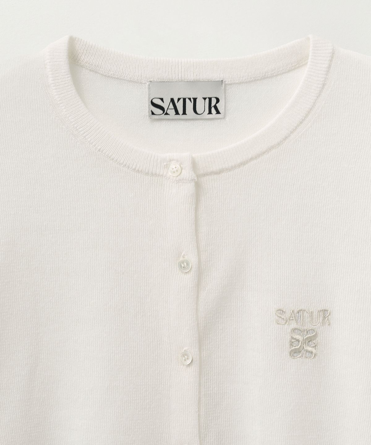 세터(SATUR) (W) 시어 린넨 롱 슬리브 가디건 크림