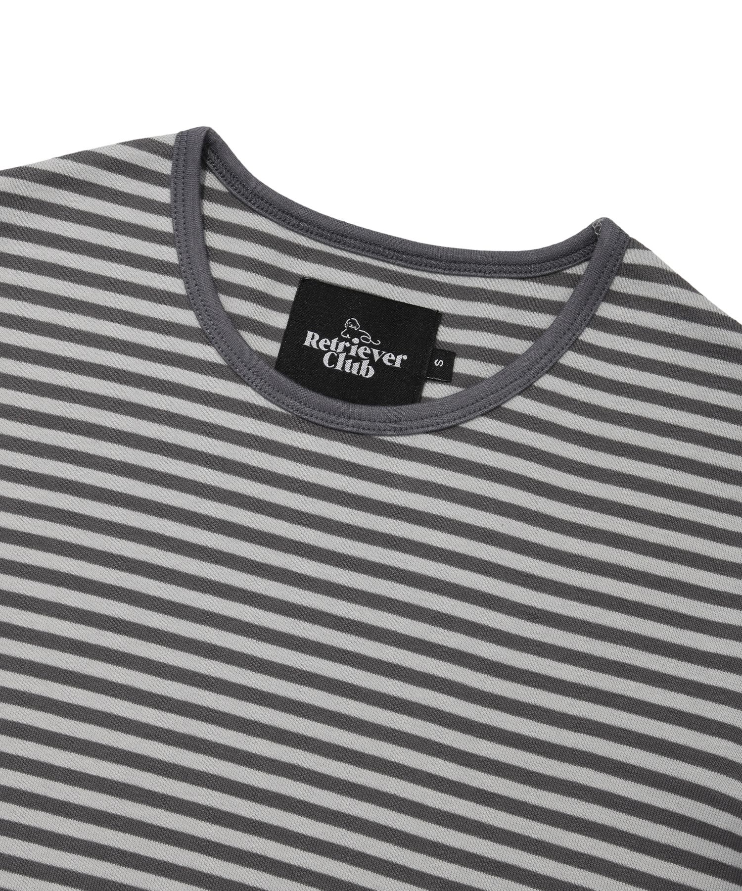 [RETRIEVER CLUB]25SS●LAYERED STRIPE CROP TEE MUSINSA | RETRIEVER CLUB LAYERED STRIPE CROP TEE [GRAY]