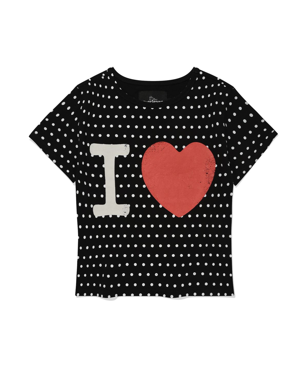 리트리버클럽(RETRIEVER CLUB) I LOVE CROP TEE [BLACK]