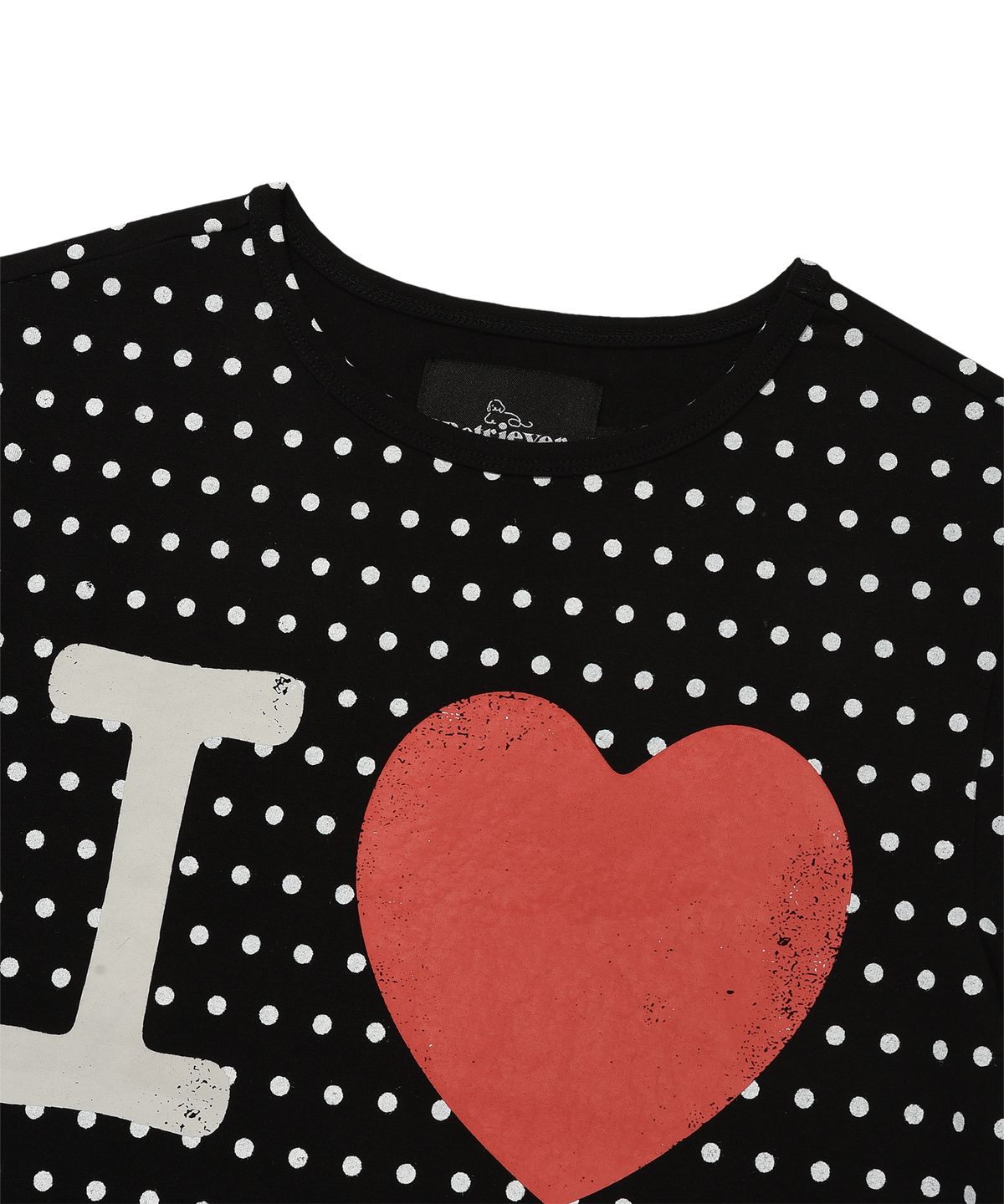 리트리버클럽(RETRIEVER CLUB) I LOVE CROP TEE [BLACK]