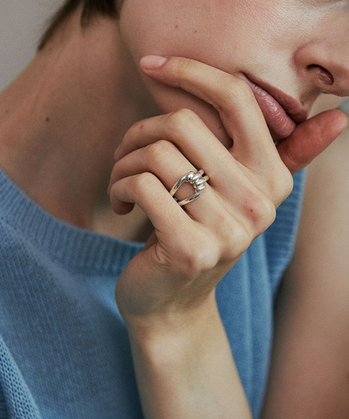 베흐트(VERTE) [925 silver] Cinq.silver.225 / lacet ring