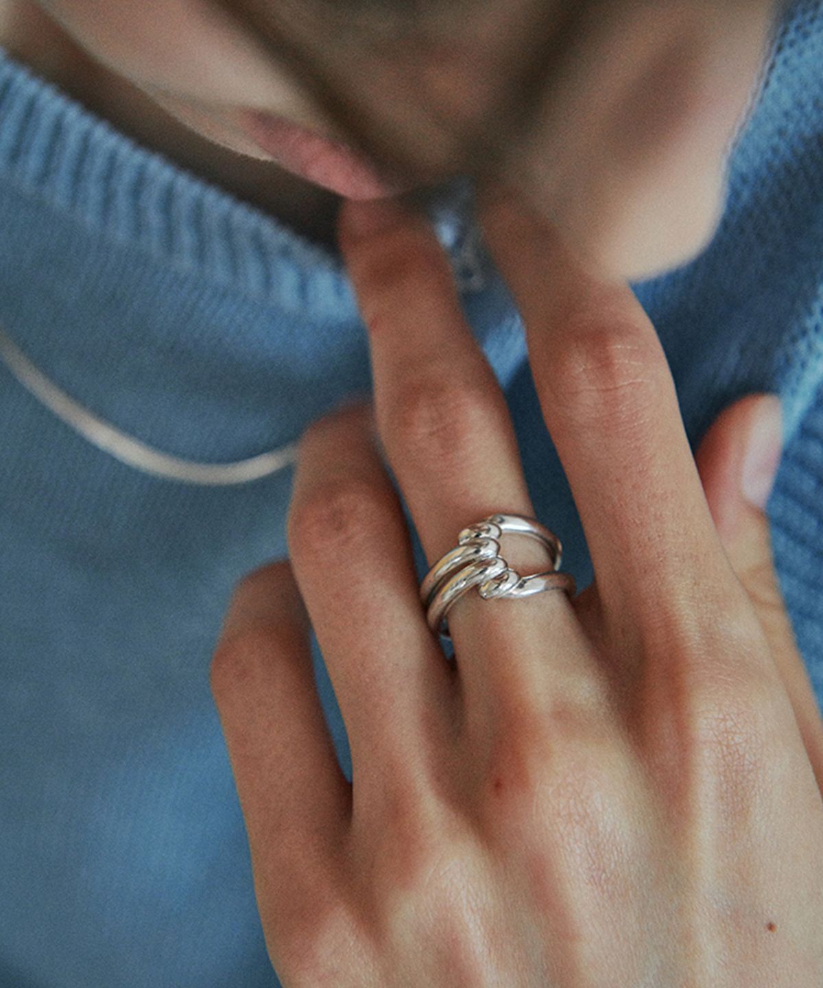 베흐트(VERTE) [925 silver] Cinq.silver.225 / lacet ring