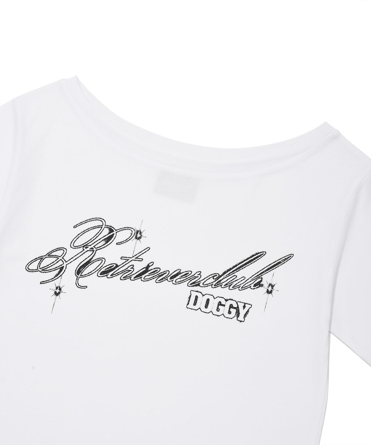 리트리버클럽(RETRIEVER CLUB) GLOW ONE SHOULDER TEE [WHITE]