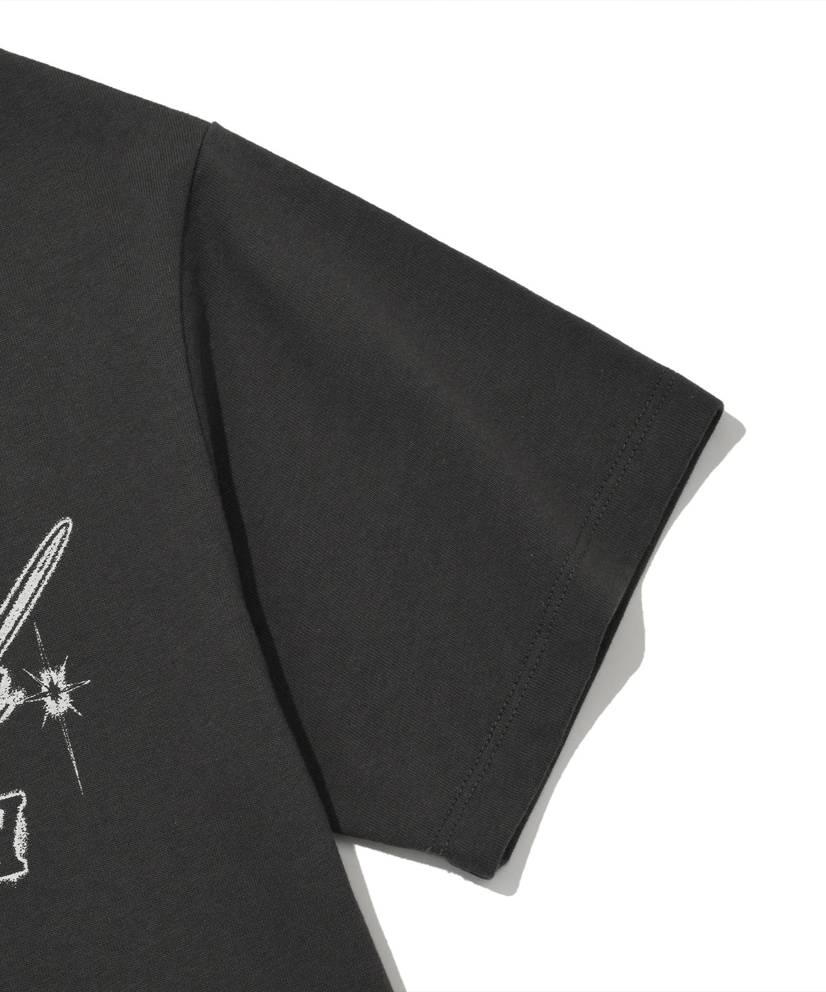 리트리버클럽(RETRIEVER CLUB) GLOW ONE SHOULDER TEE [CHARCOAL GRAY]