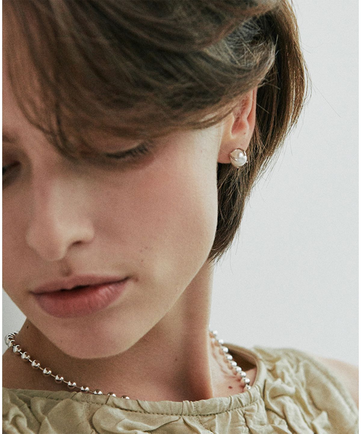 베흐트(VERTE) [925 silver] Deux.silver.225 / ecrin pearl earring (8mm)