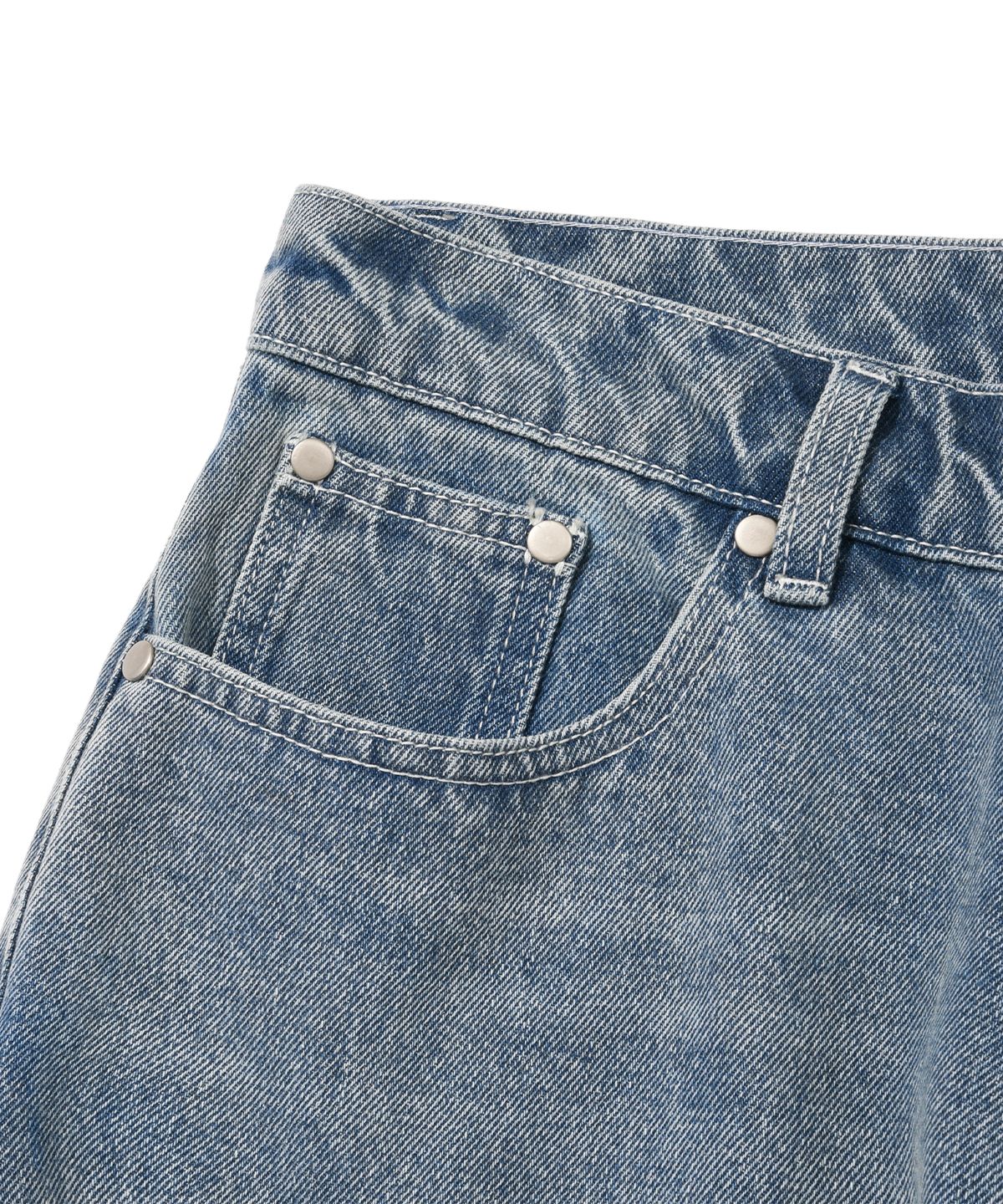리트리버클럽(RETRIEVER CLUB) SIDE POINT DENIM SHORTS [BLUE]