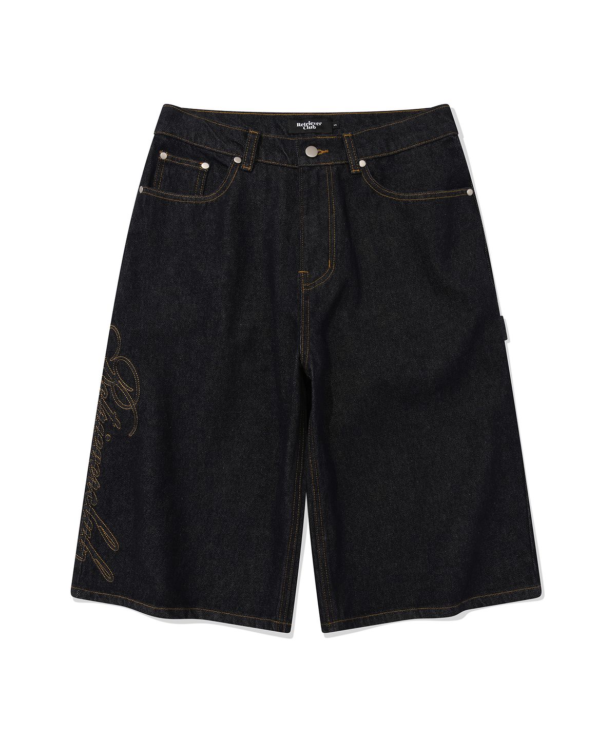 리트리버클럽(RETRIEVER CLUB) SIDE POINT DENIM SHORTS [RAW INDIGO]
