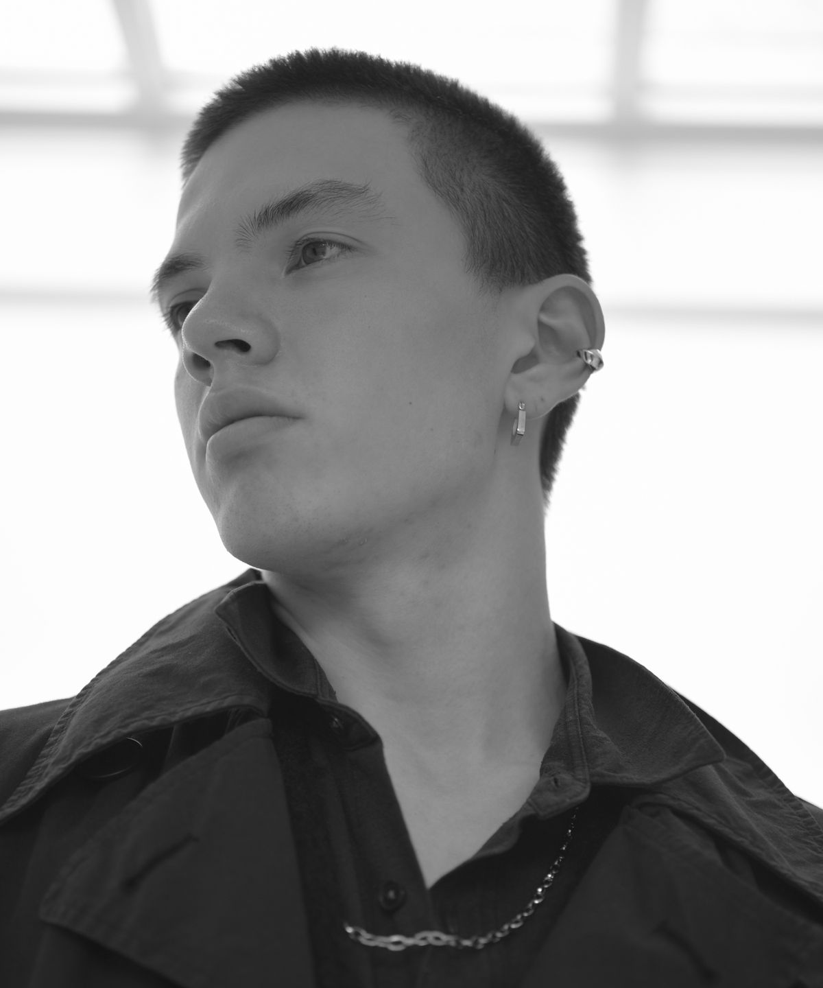 노비스도쿄(NOVICE TOKYO) 디스크 후프 이어 커프 Disc Hoop Ear Cuff / Silver
