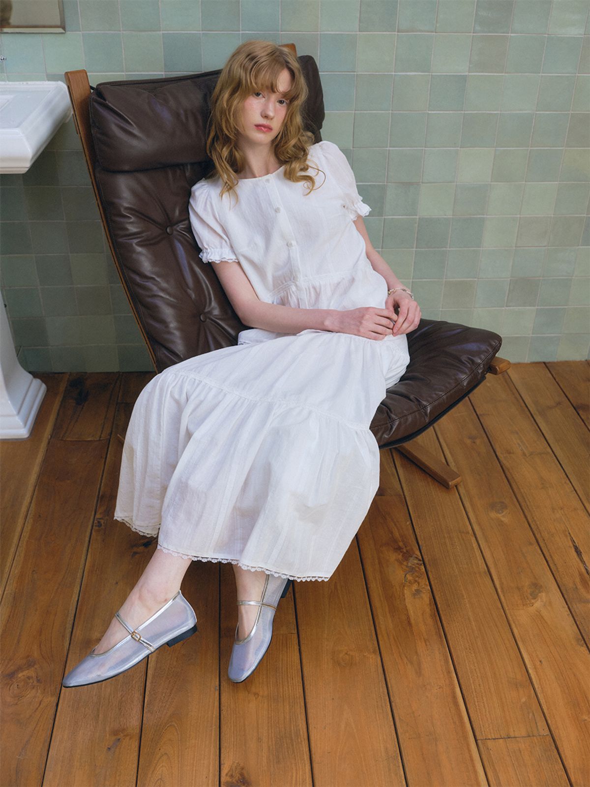 오앨(OUEL) SHEER COTTON TIERED SKIRT_WHITE