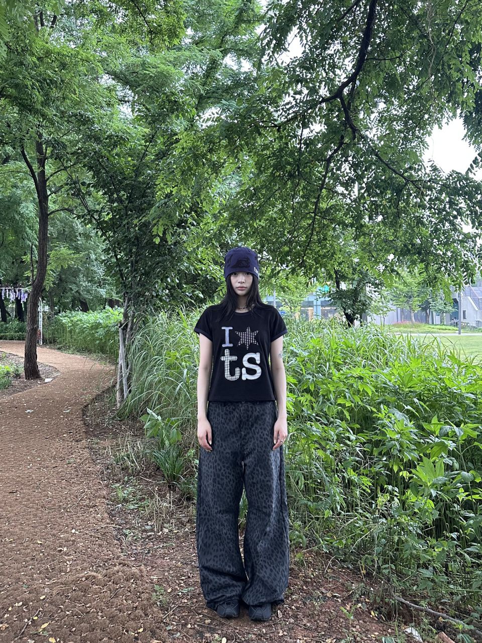 MUSINSA | TANSANMAGNESIUM Jacquard Hand Grip Beanie Navy