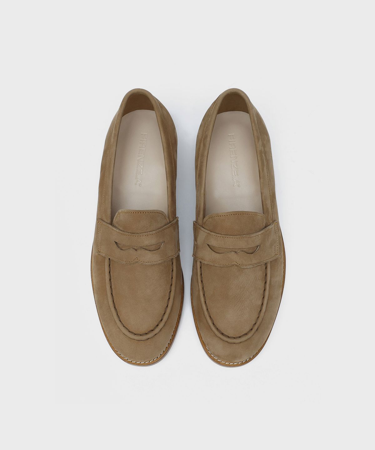 피렌체 아뜨리에(FIRENZE ATELIER) [홍창] 스테디라인 머스트헤브 베이직 페니로퍼 4070 [BEIGE NUBUCK]