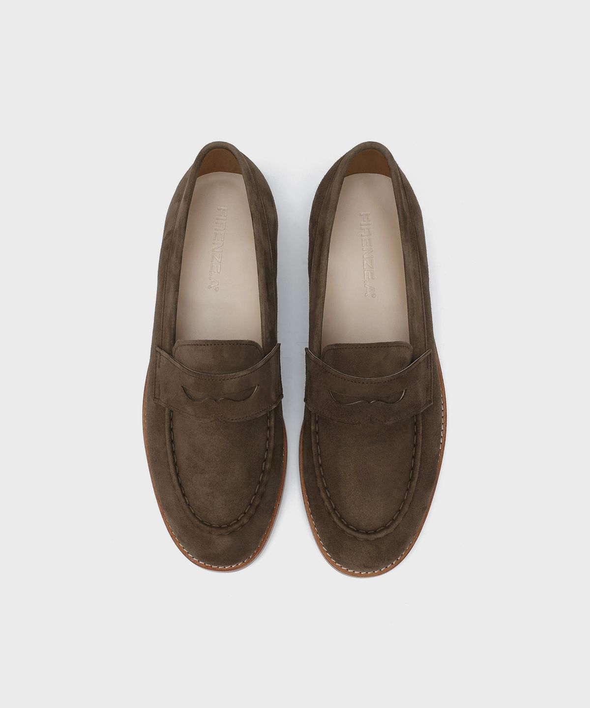 피렌체 아뜨리에(FIRENZE ATELIER) [홍창] 스테디라인 머스트헤브 베이직 페니로퍼 4070 [DARK BROWN SUEDE]