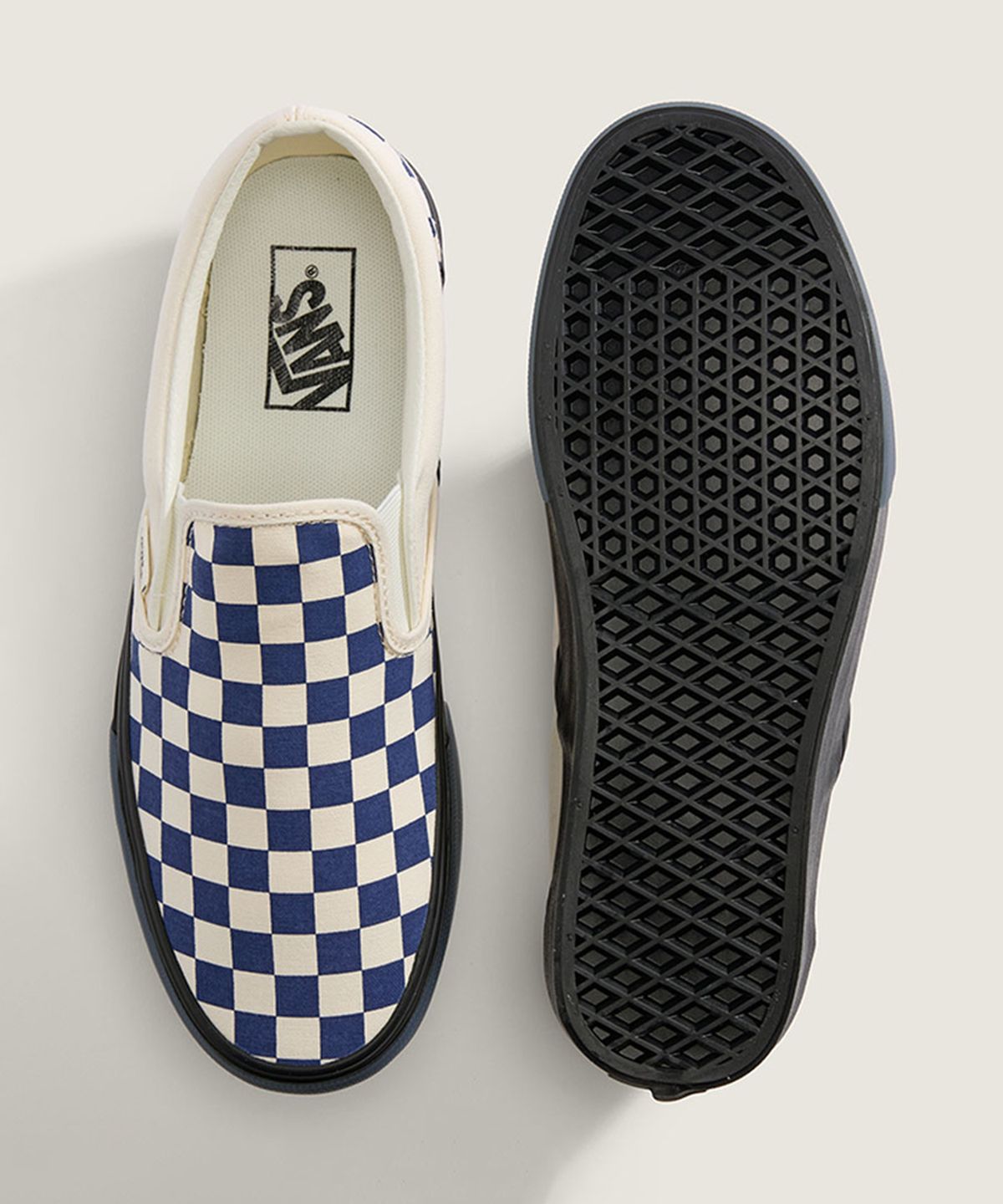 반스(VANS) 클래식 슬립온 - (체커보드) 네이비:화이트 / VN000EACGJT1