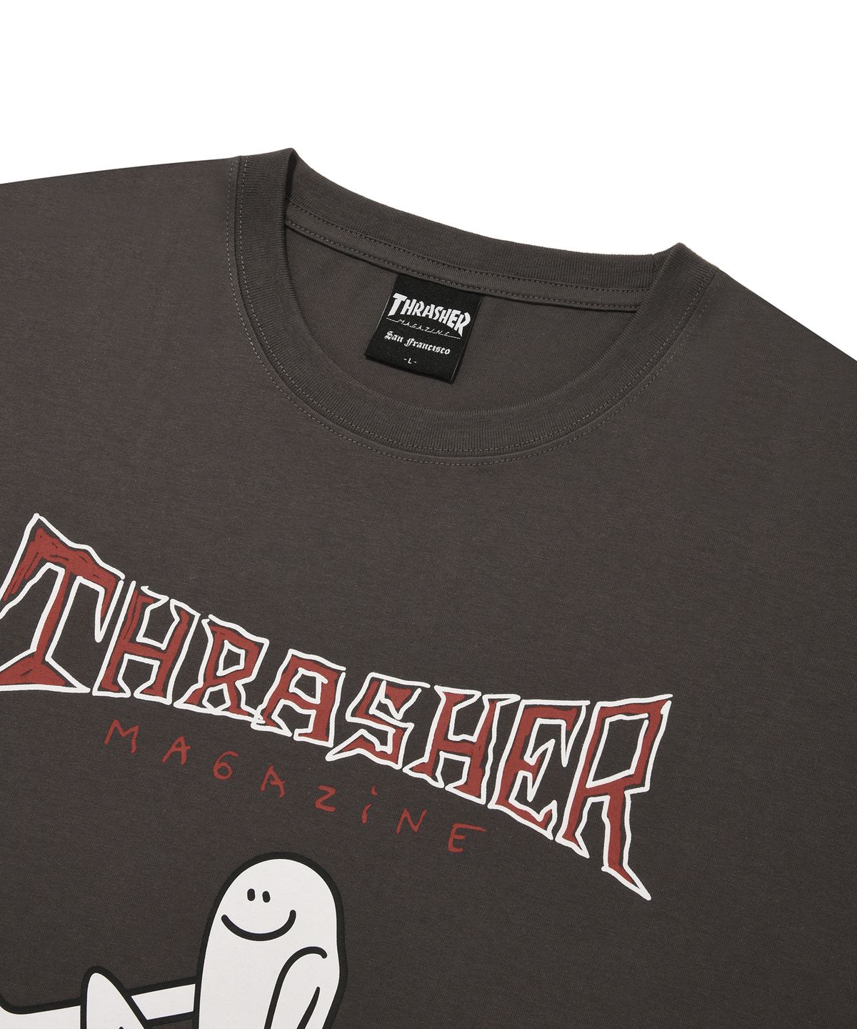 트레셔(THRASHER) 텀즈업 반팔 티셔츠 차콜