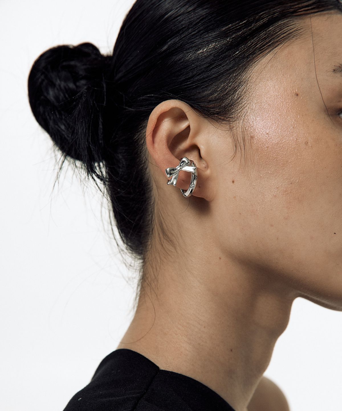 카시코(KASHIKO) Big Ribbon Shooting Star Ear Cuff Set