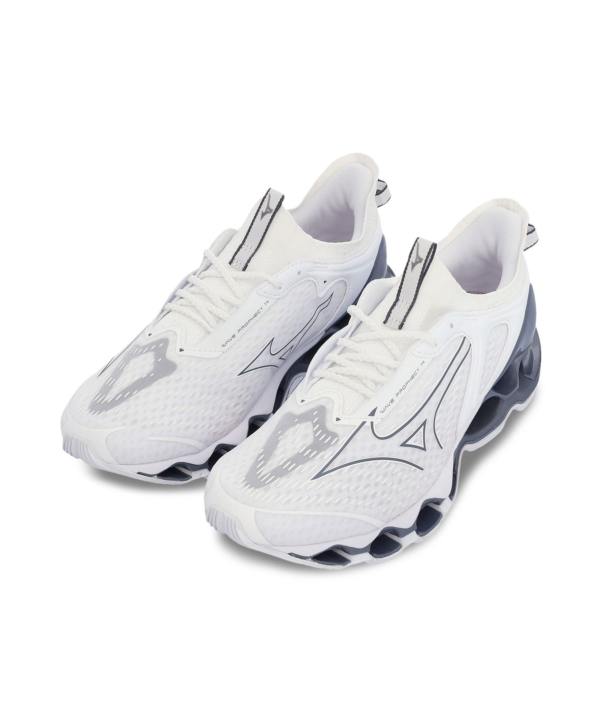 미즈노(MIZUNO) (공용) 웨이브 프로페시 14 - 화이트:메탈릭 그레이 / J1GC255132