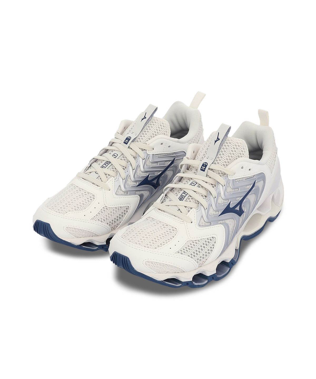 미즈노(MIZUNO) (공용) 웨이브 프로페시 14 S - 스노우 화이트:다크 데님:실버 / J1GC258384