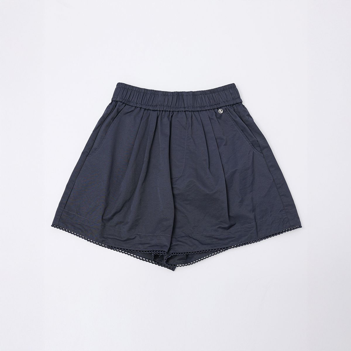 던드롭(DUNDROP) DD_Lace hem short pants_3color
