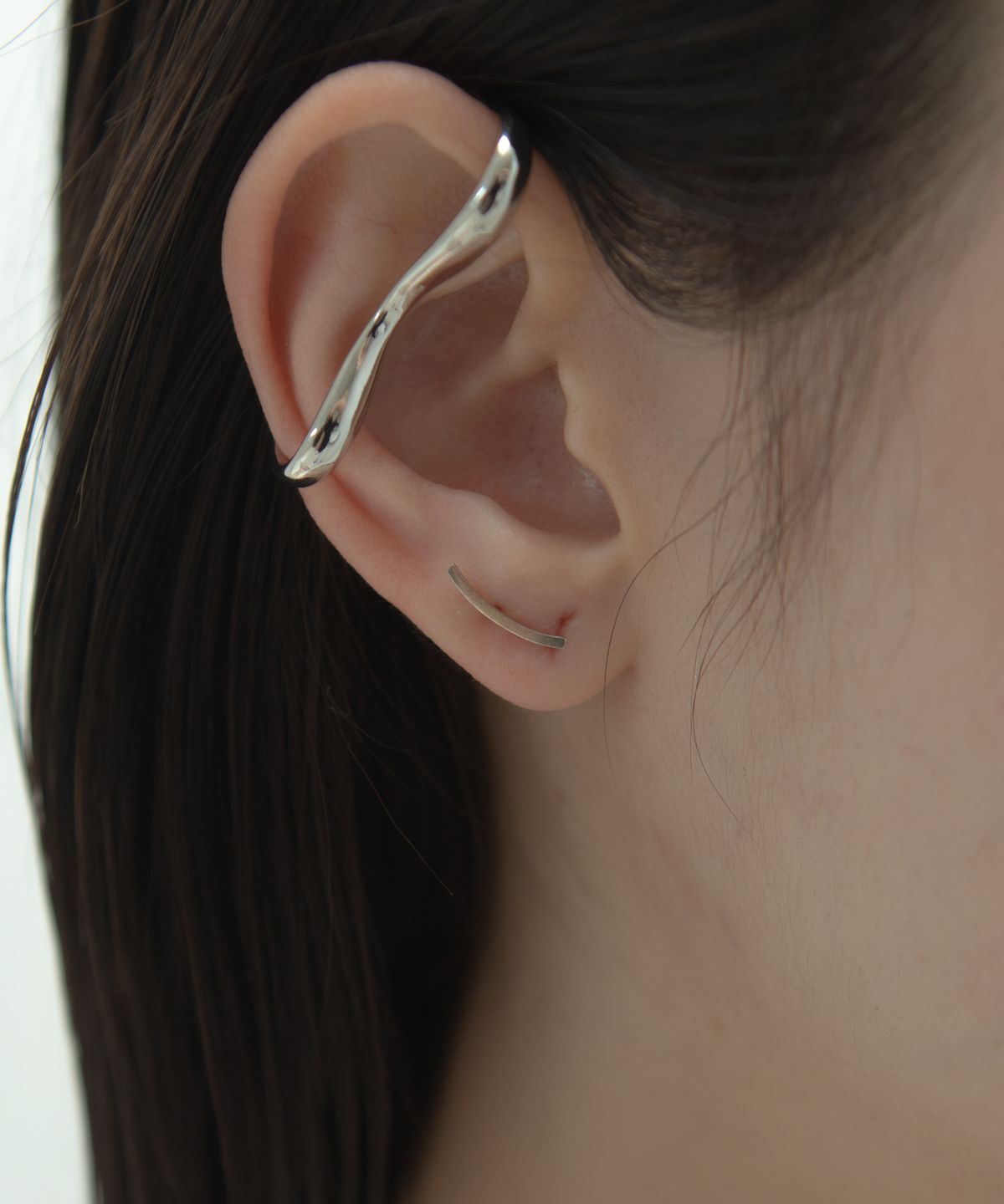 노비스도쿄(NOVICE TOKYO) 미니 커브 스틱 피어스 Mini Curve Stick Pierce［ Silver 925 ] / Silver