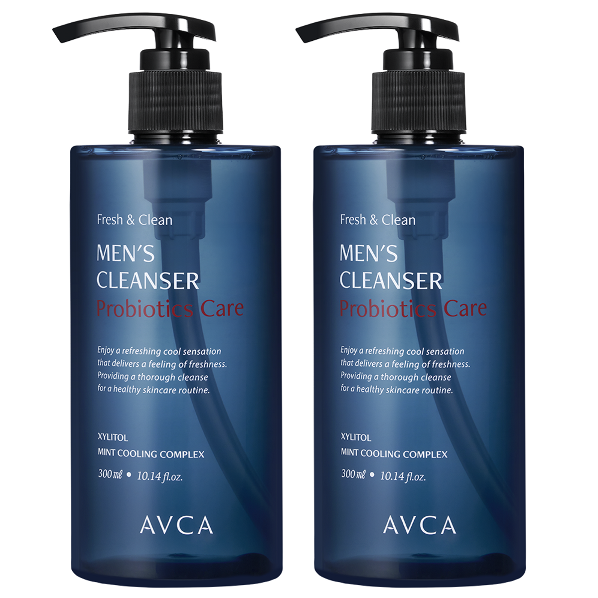 아브카(AVCA) 프레쉬 앤 클린 유산균 케어 남성청결제 우디페로몬향 300ml 2개