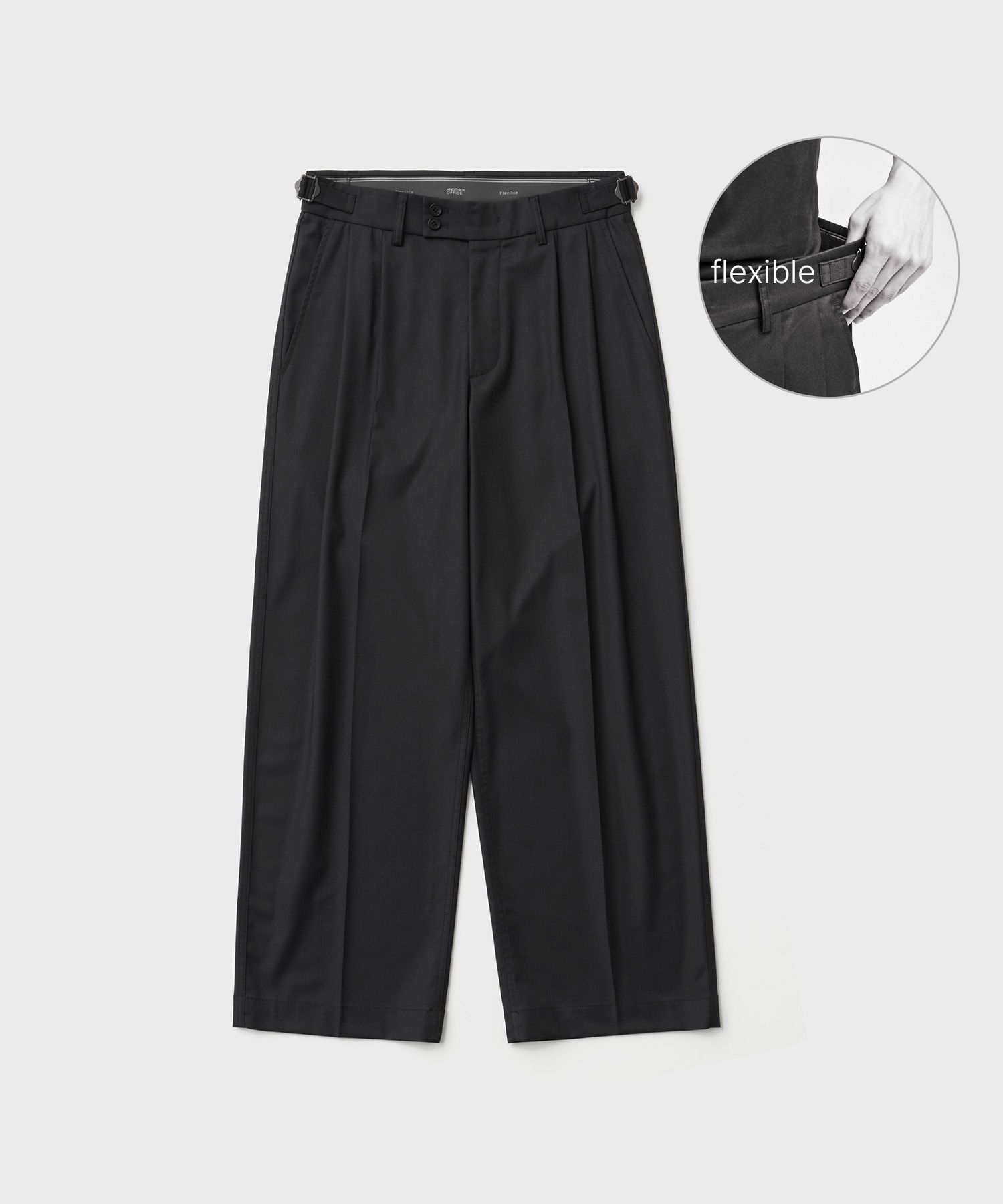 MUSINSA | ANOTHER OFFICE Santiago Slacks Flexible (Black)