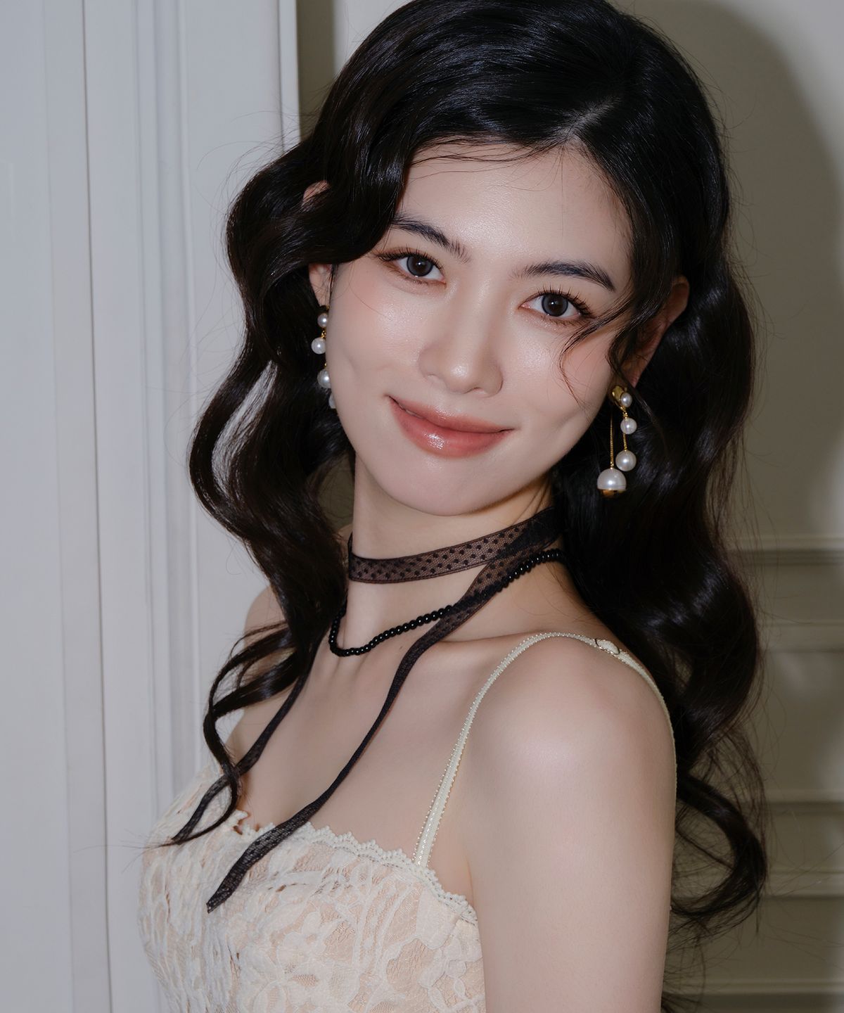 레브(REVE) 러브 진주 드롭 이어링