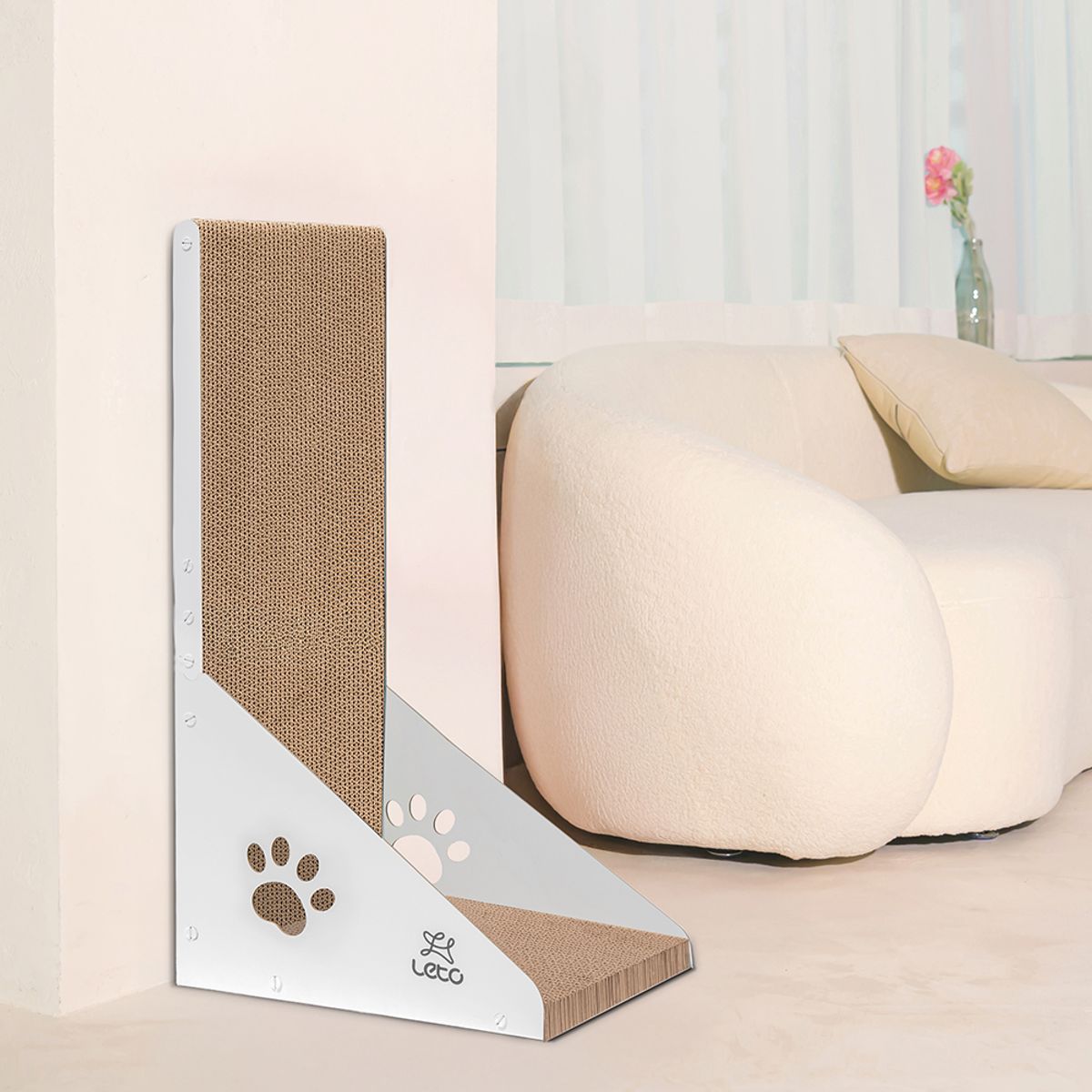 레토(LETO) 원목 고양이 수직 스크래쳐 대형 90cm