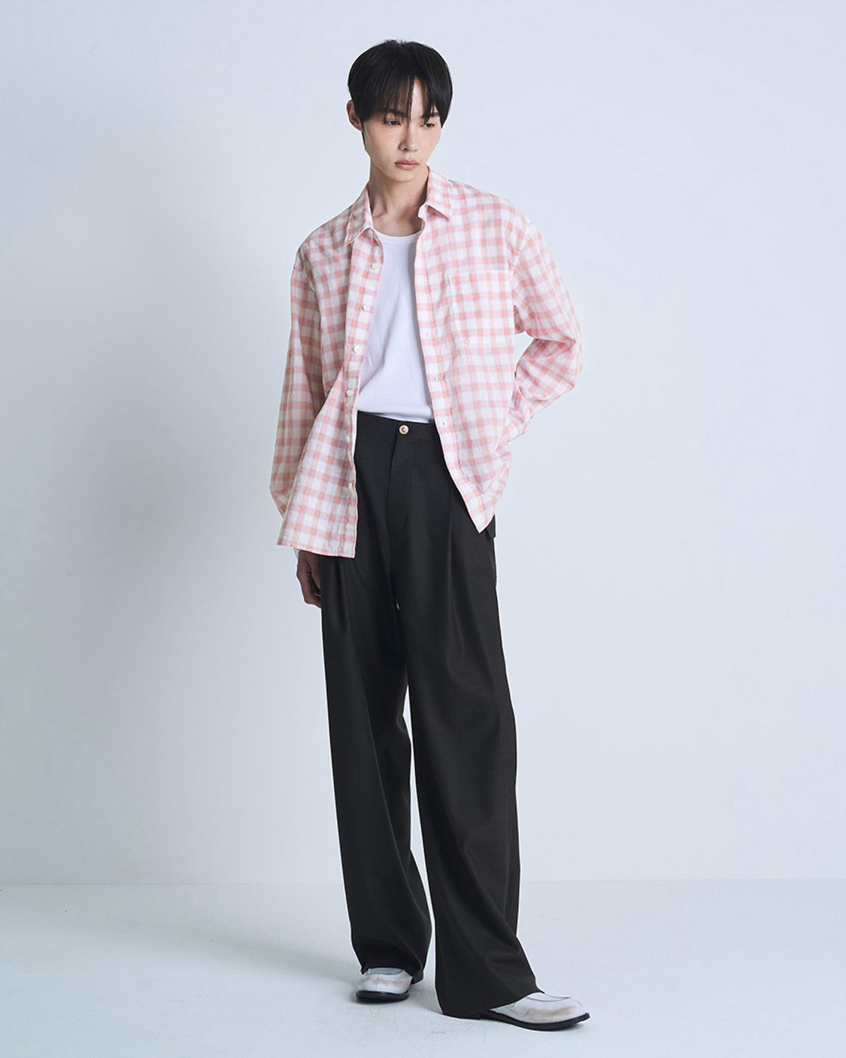 포커페이스(POKERFACE) WASHED MANDARIN CANDY SHIRTS