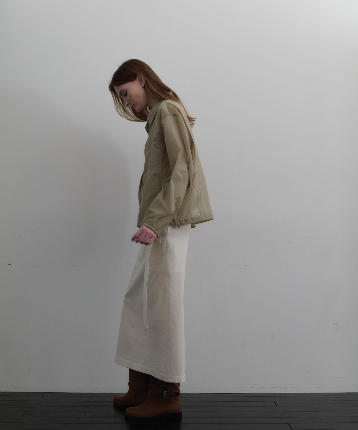 앤테(AENTE) Lipstop zip-up windbreaker - Khaki