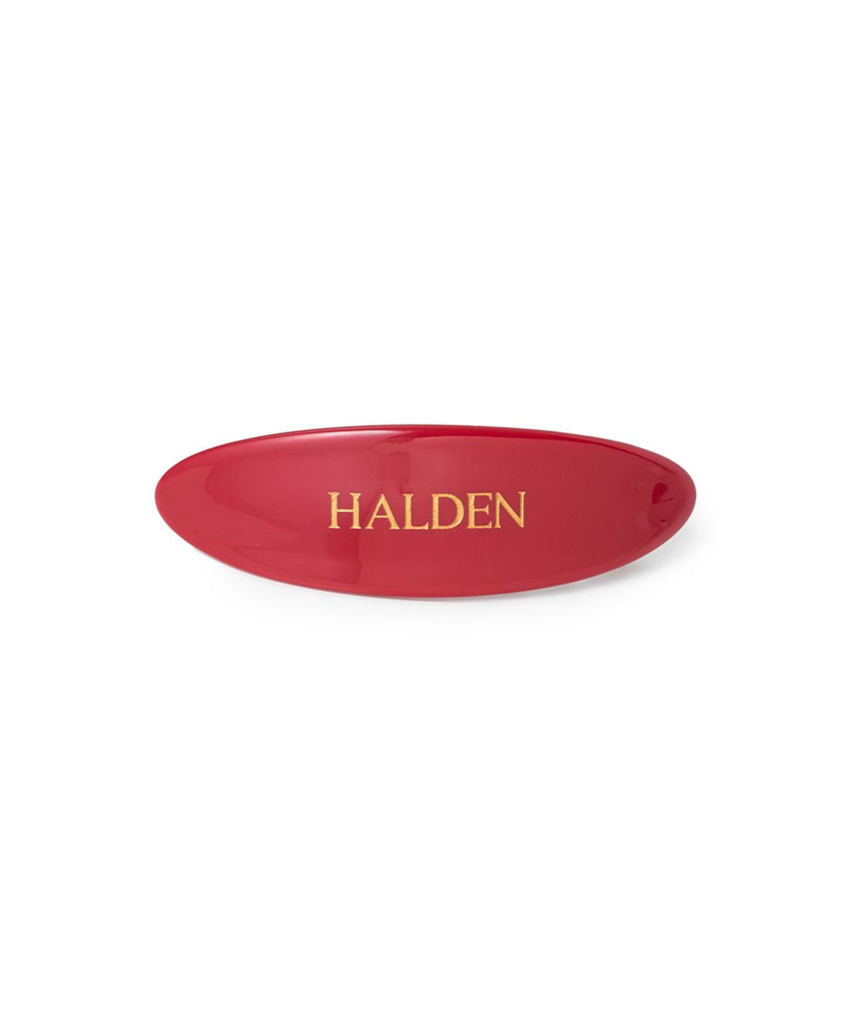 할렌(HALDEN) oval logo hair pin (H033_red)