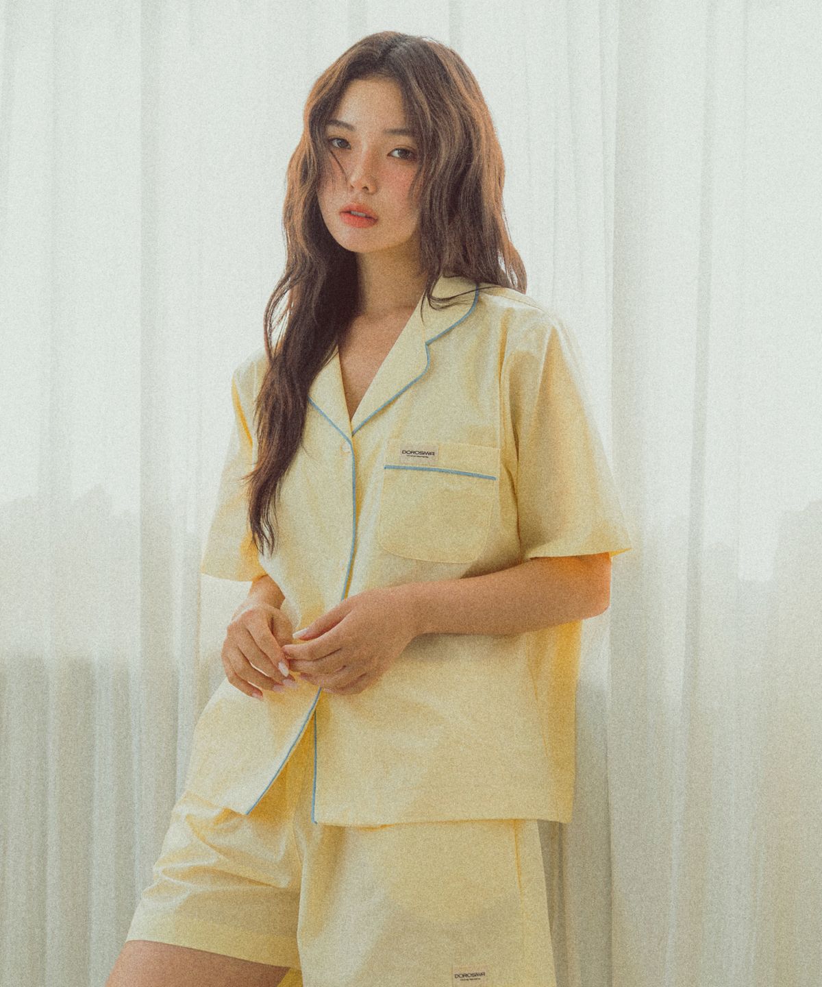 도로시와(DOROSIWA) Minimal Garments Sorbet Cotton Pajama Set_3colors