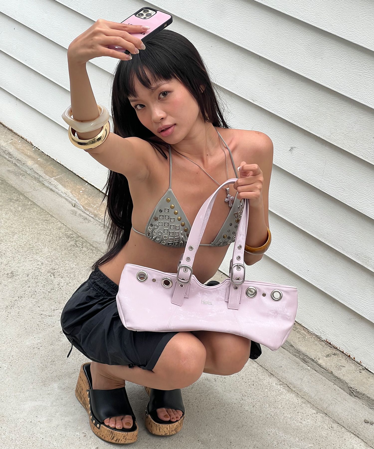 ■Hieta■ Becky Powder Pink bag MUSINSA | HIETA Becky Mini / Powder Pink