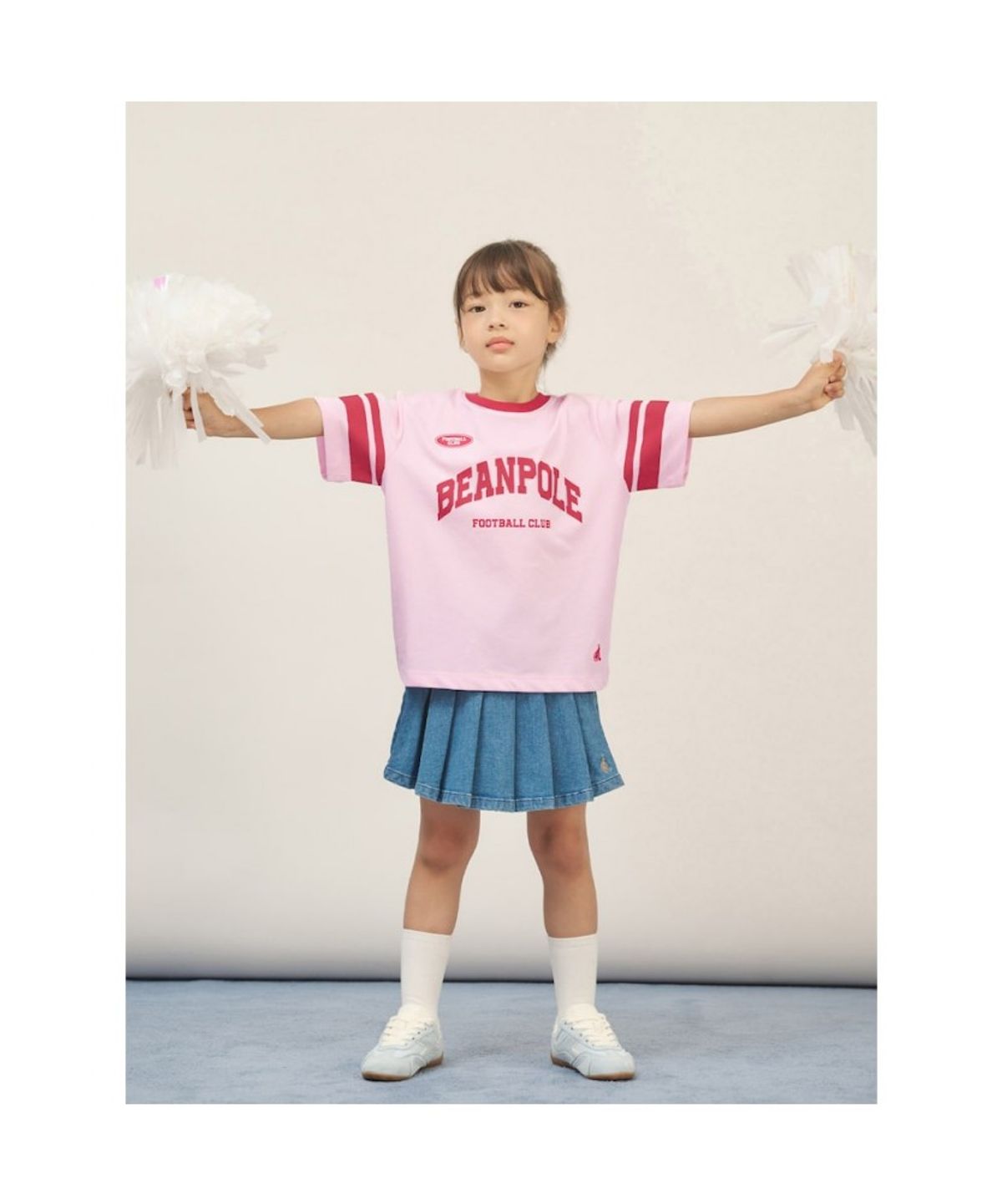 빈폴 키즈(BEANPOLE KIDS) BP FOOTBALL CLUB 저지 그래픽 티셔츠  라이트 핑크 (BI5642U93Y)