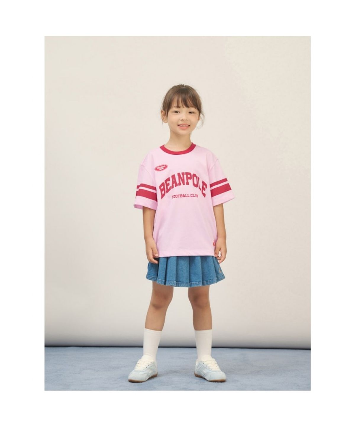 빈폴 키즈(BEANPOLE KIDS) BP FOOTBALL CLUB 저지 그래픽 티셔츠  라이트 핑크 (BI5642U93Y)