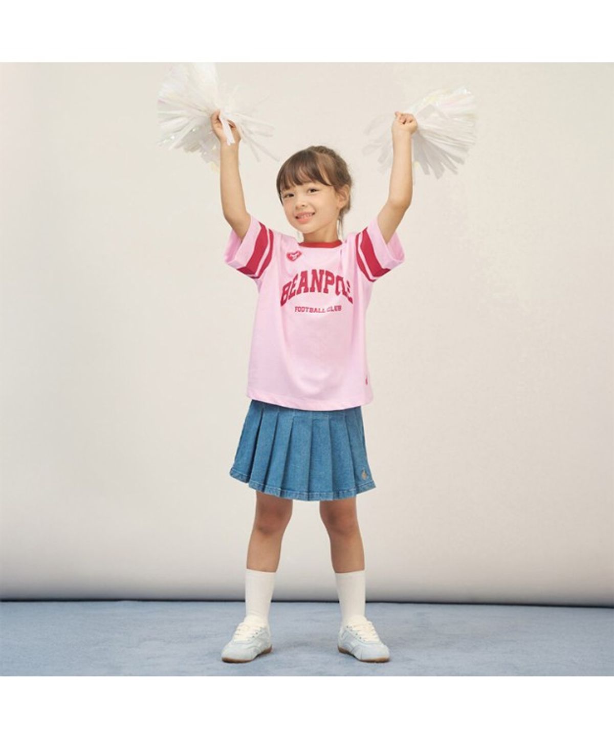 빈폴 키즈(BEANPOLE KIDS) BP FOOTBALL CLUB 저지 그래픽 티셔츠  라이트 핑크 (BI5642U93Y)