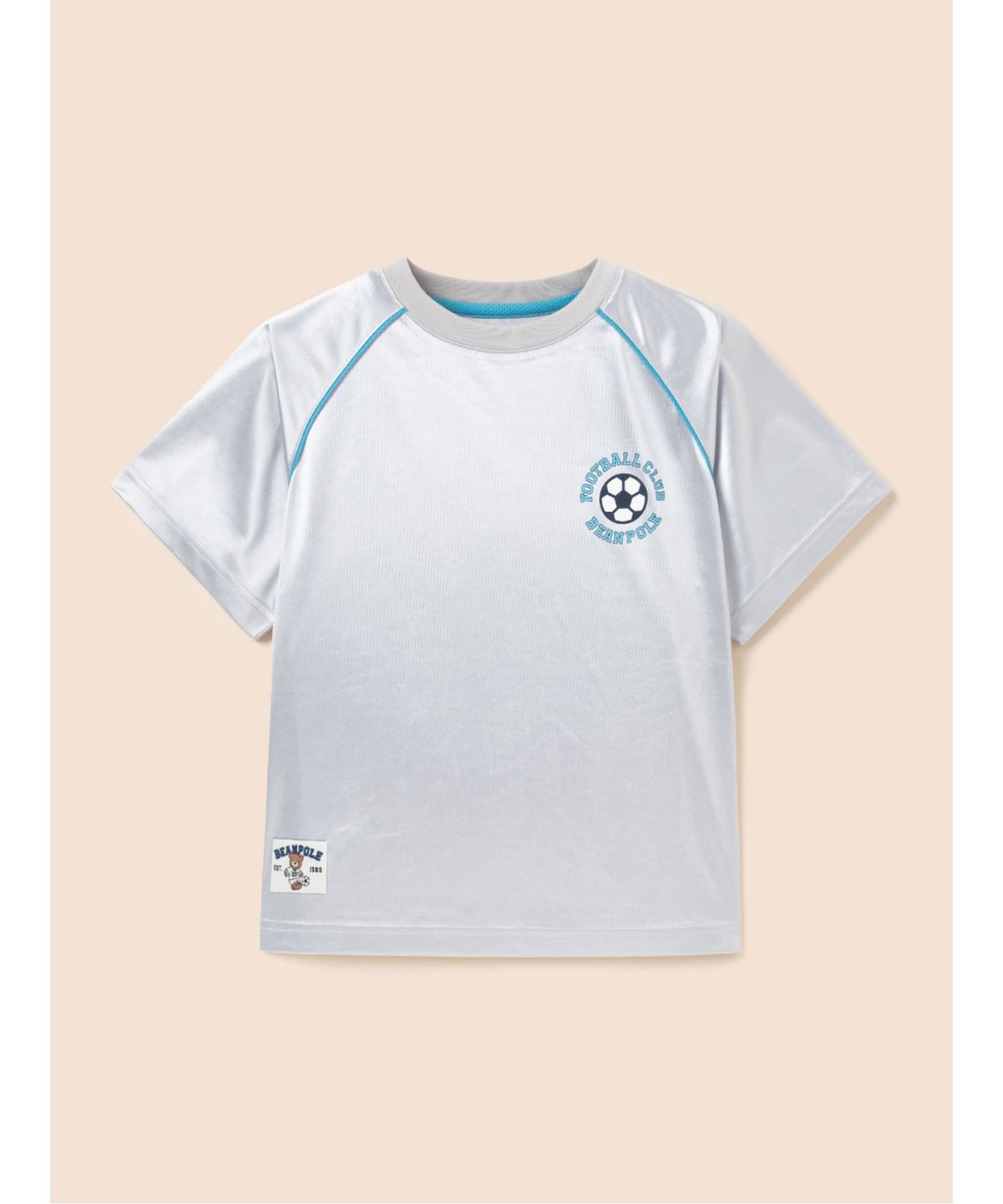 빈폴 키즈(BEANPOLE KIDS) BP FOOTBALL CLUB 메쉬 라글란 그래픽 티셔츠  라이트 그레이 (BI5642U942)