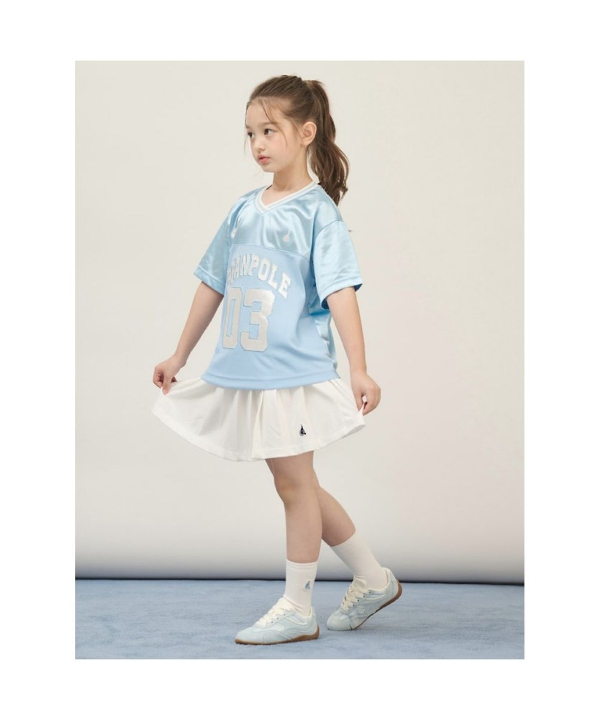 빈폴 키즈(BEANPOLE KIDS) BP FOOTBALL CLUB 메쉬 그래픽 티셔츠  스카이 블루 (BI5642U96Q)