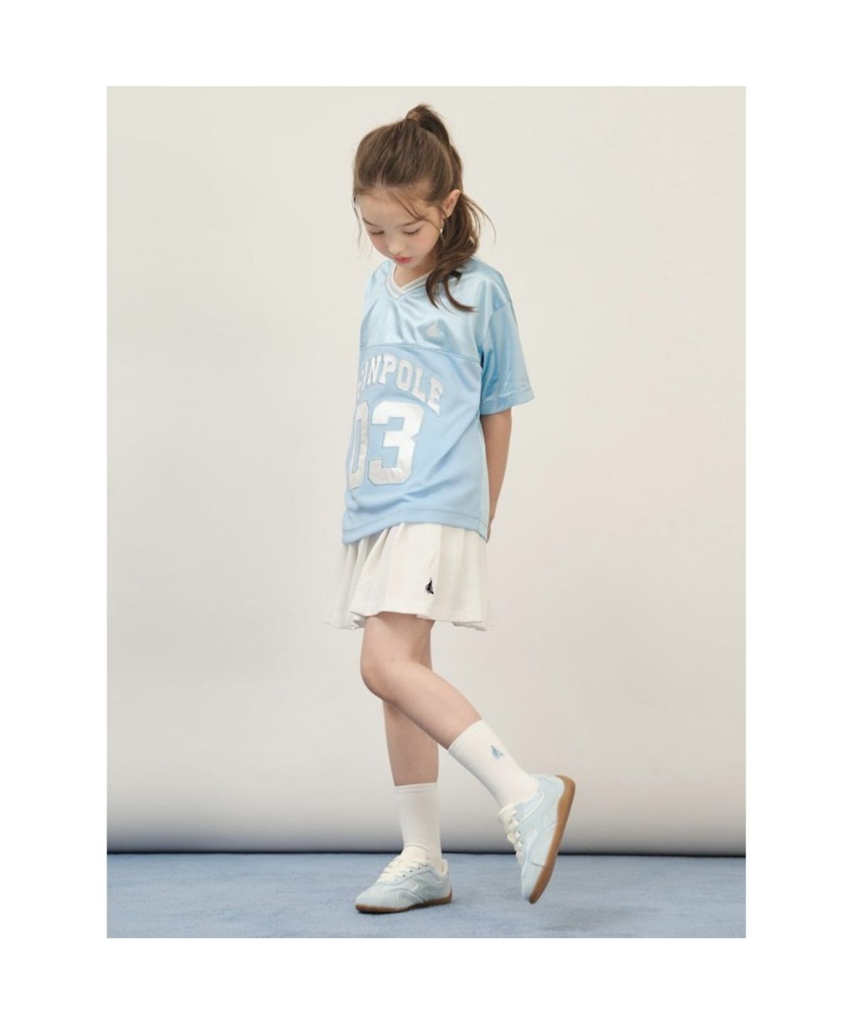 빈폴 키즈(BEANPOLE KIDS) BP FOOTBALL CLUB 메쉬 그래픽 티셔츠  스카이 블루 (BI5642U96Q)